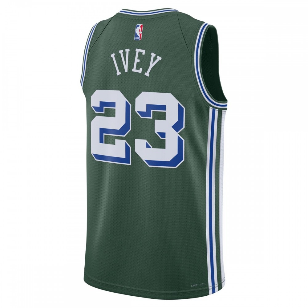 Jaden Ivey Detroit Pistons 2022/23 Swingman Jersey City Edition Green - view 3