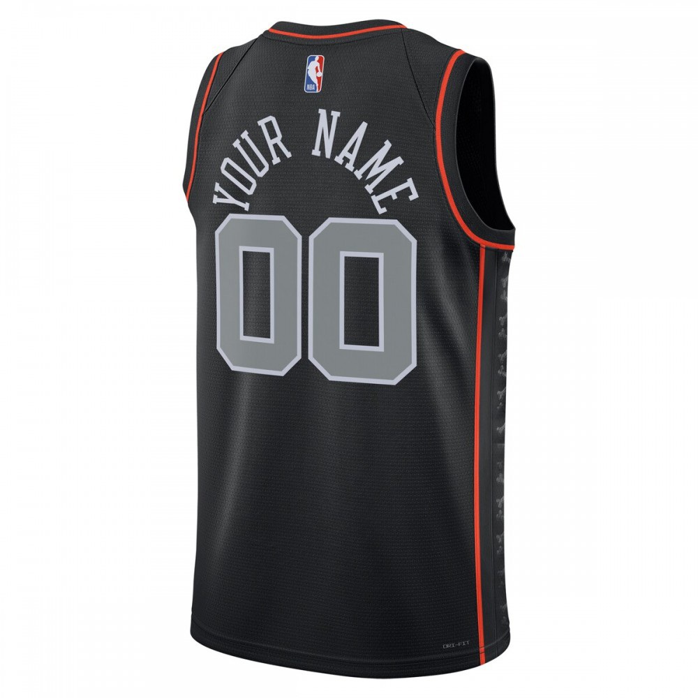 Detroit Pistons Unisex 2023/24 Custom Swingman Jersey Black City Edition - view 3
