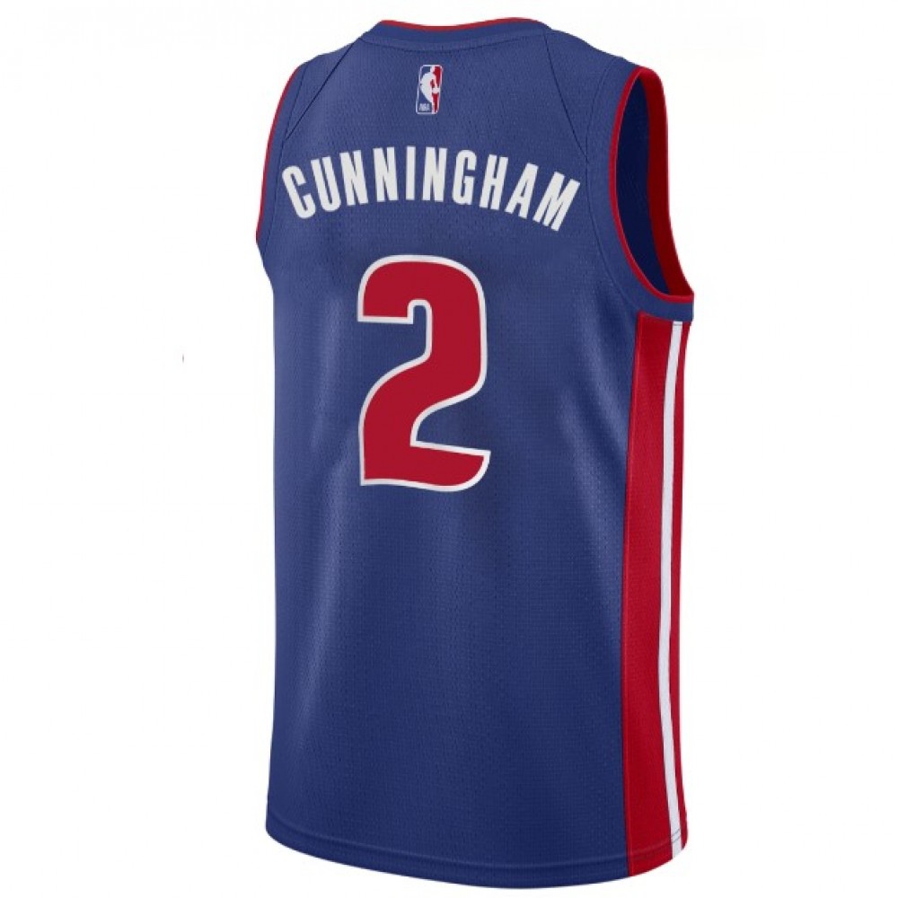 Men's Detroit Pistons Cade Cunningham #2 Blue 2021 Swingman Jersey Icon Edition - view 2