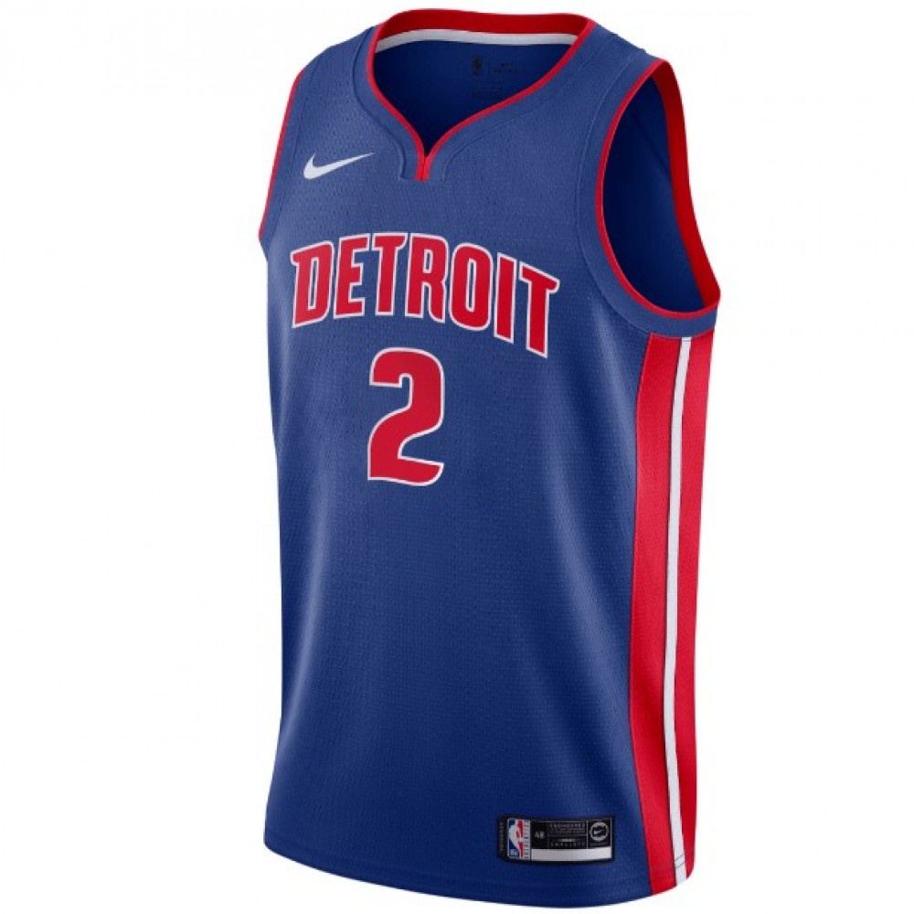 Men's Detroit Pistons Cade Cunningham #2 Blue 2021 Swingman Jersey Icon Edition - view 3