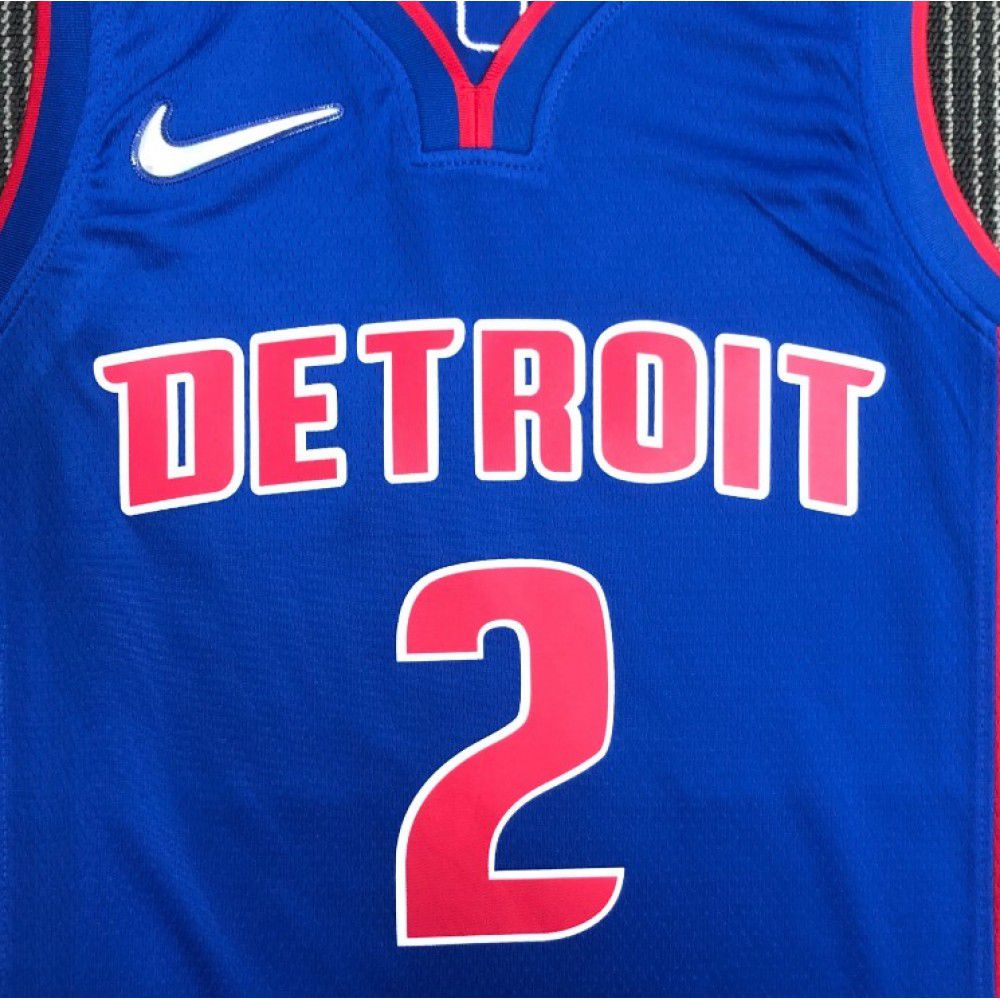 Men's Detroit Pistons Cade Cunningham #2 Blue 2021/22 Swingman NBA Jersey Icon Edition - view 3