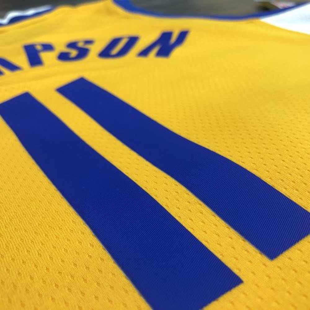 Men's Golden State Warriors Thompson #11 Jordan Gold 20/21 Swingman Jersey Statement Edition - view 6