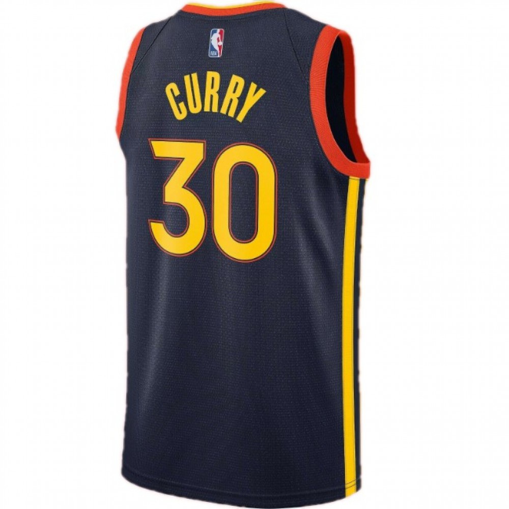 Men's Golden State Warriors Stephen Curry #30 Navy 2020/21 Swingman Jersey City Edition - view 5