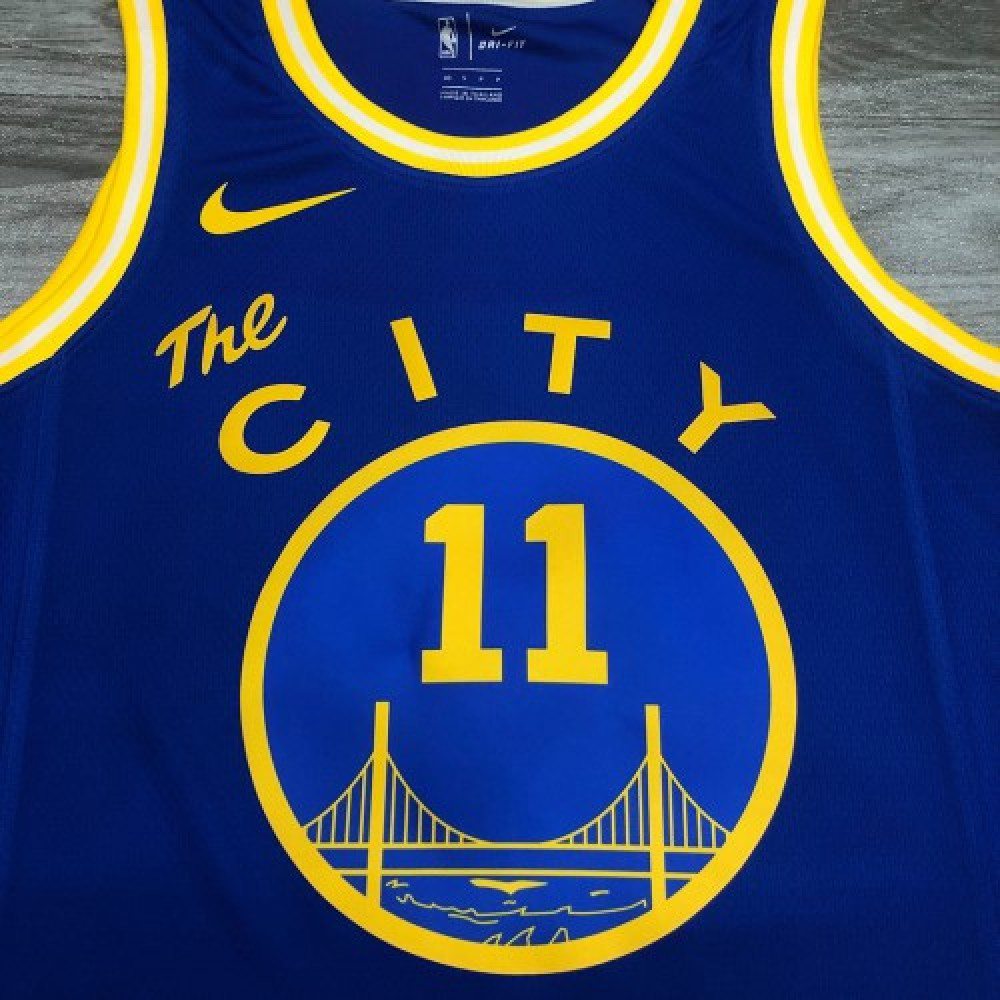 Men's Golden State Warriors Klay Thompson #11 Royal Hardwood Classics 2020/21 Swingman Jersey- Classic Edition - view 6