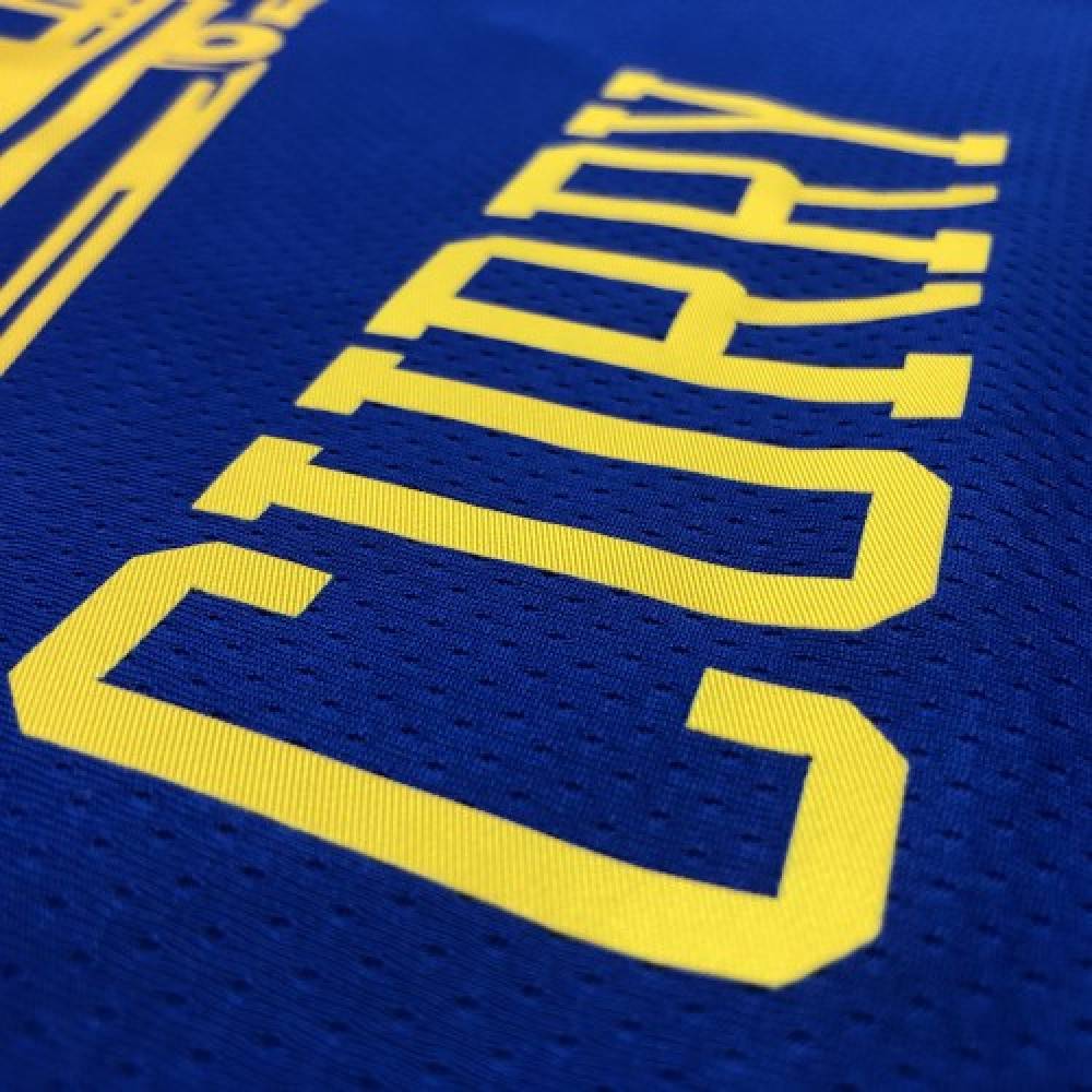 Men's Golden State Warriors Stephen Curry #30 Royal Hardwood Classics 2020/21 Swingman Jersey- Classic Edition - view 6