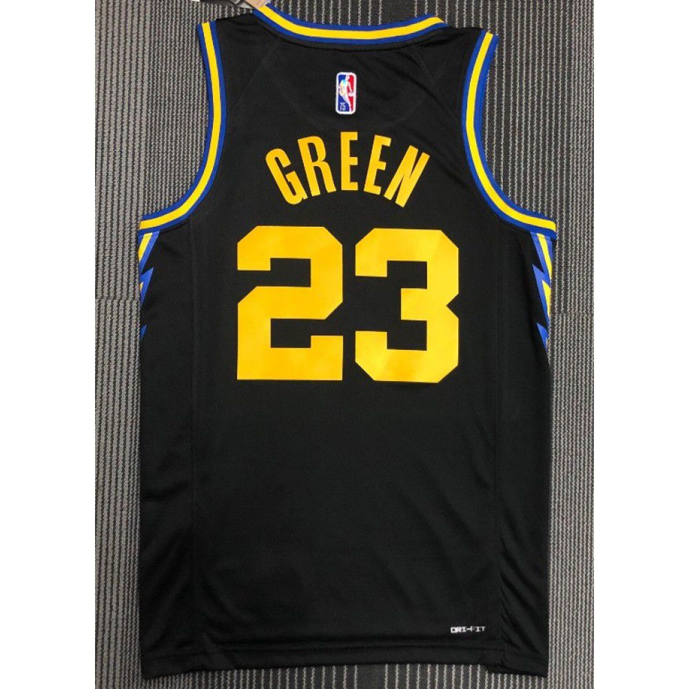 Men's Golden State Warriors Green #23 Black 2021/22 Swingman NBA Jersey City Edition - view 2