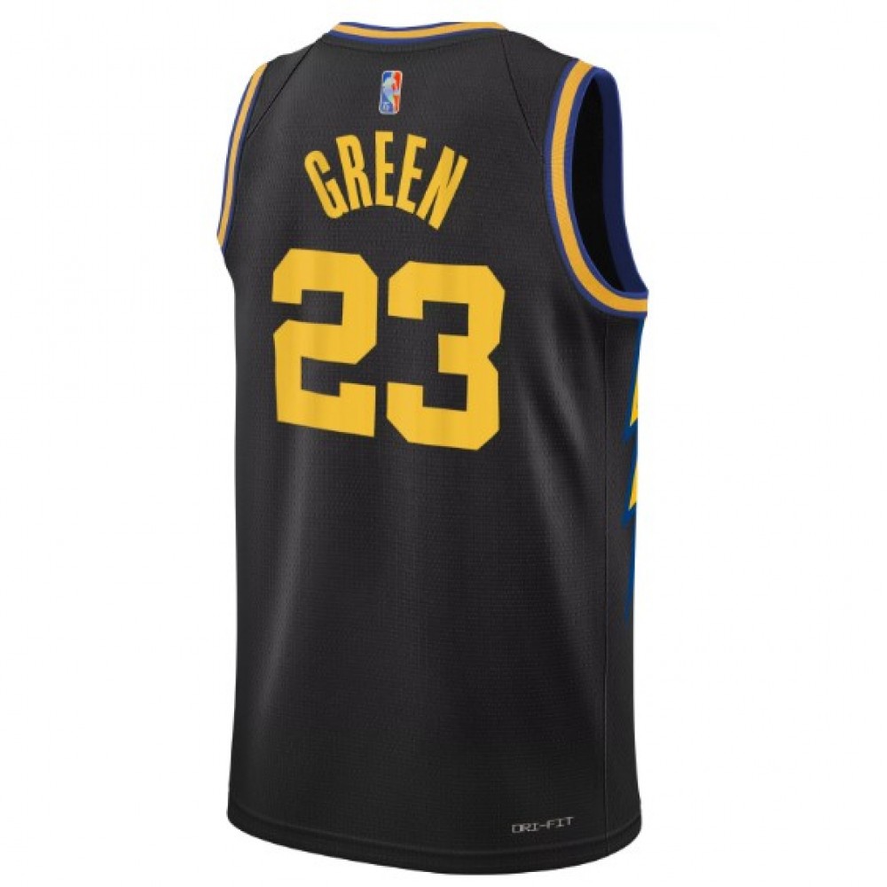 Men's Golden State Warriors Green #23 Black 2021/22 Swingman NBA Jersey City Edition - view 4