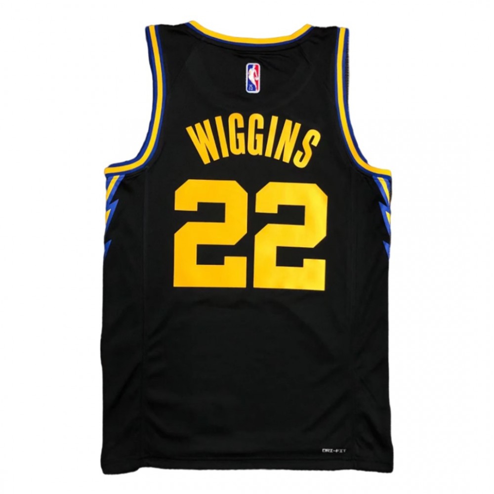 Men's Golden State Warriors Andrew Wiggins #22 Black 2021/22 Swingman Jersey City Edition - view 3