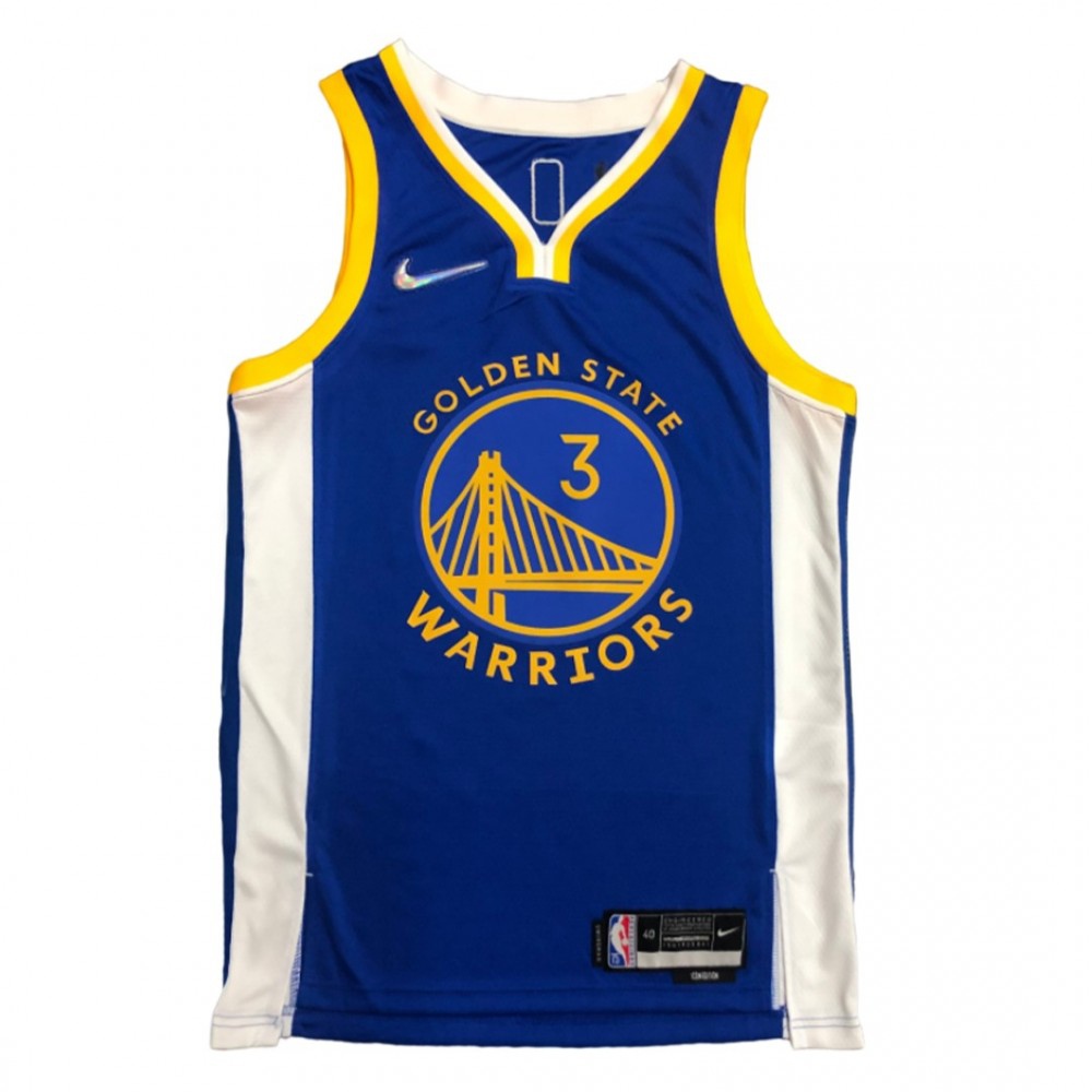 Men's Golden State Warriors Jordan Poole #3 Royal 2021/22 Swingman Jersey Icon Edition - view 2