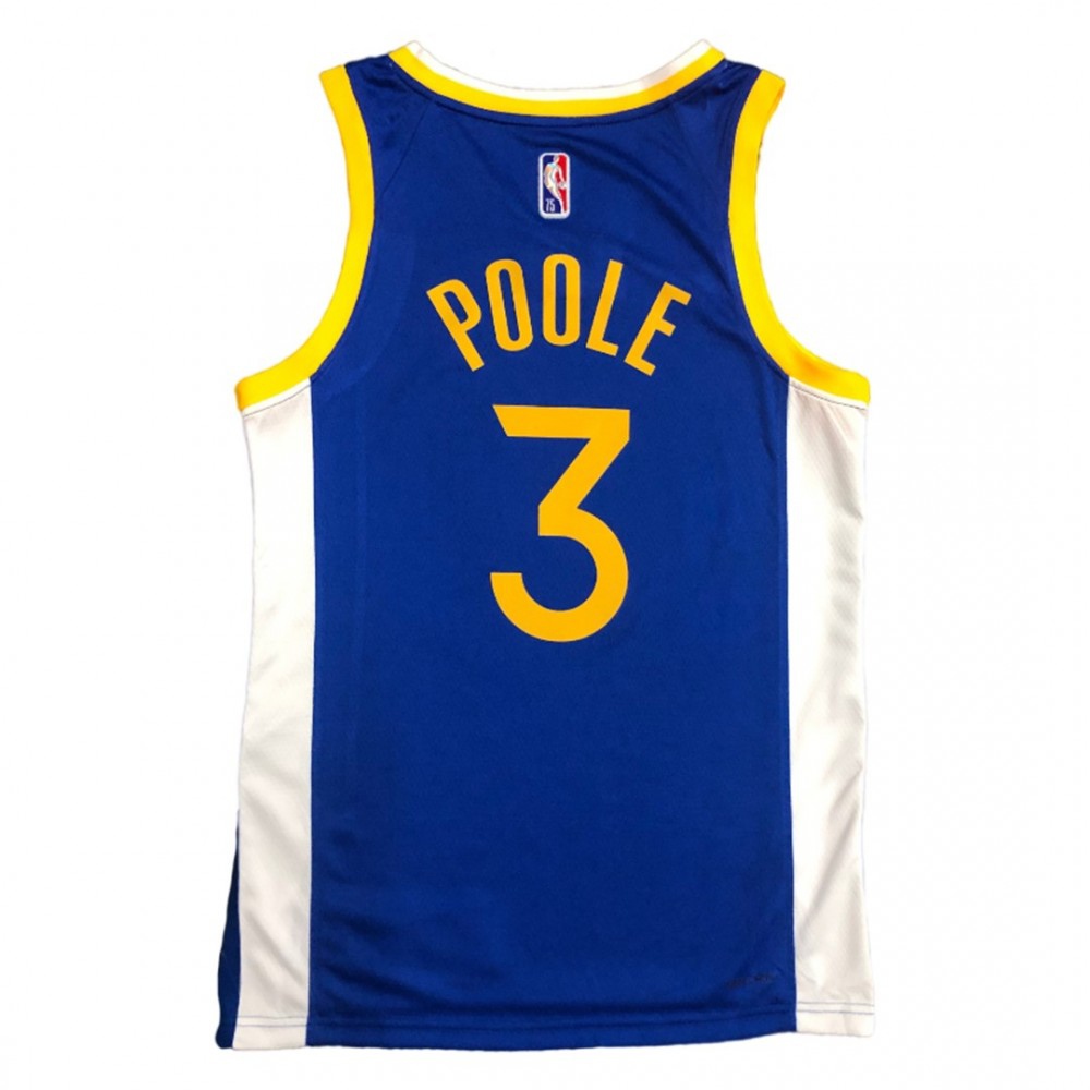 Men's Golden State Warriors Jordan Poole #3 Royal 2021/22 Swingman Jersey Icon Edition - view 3