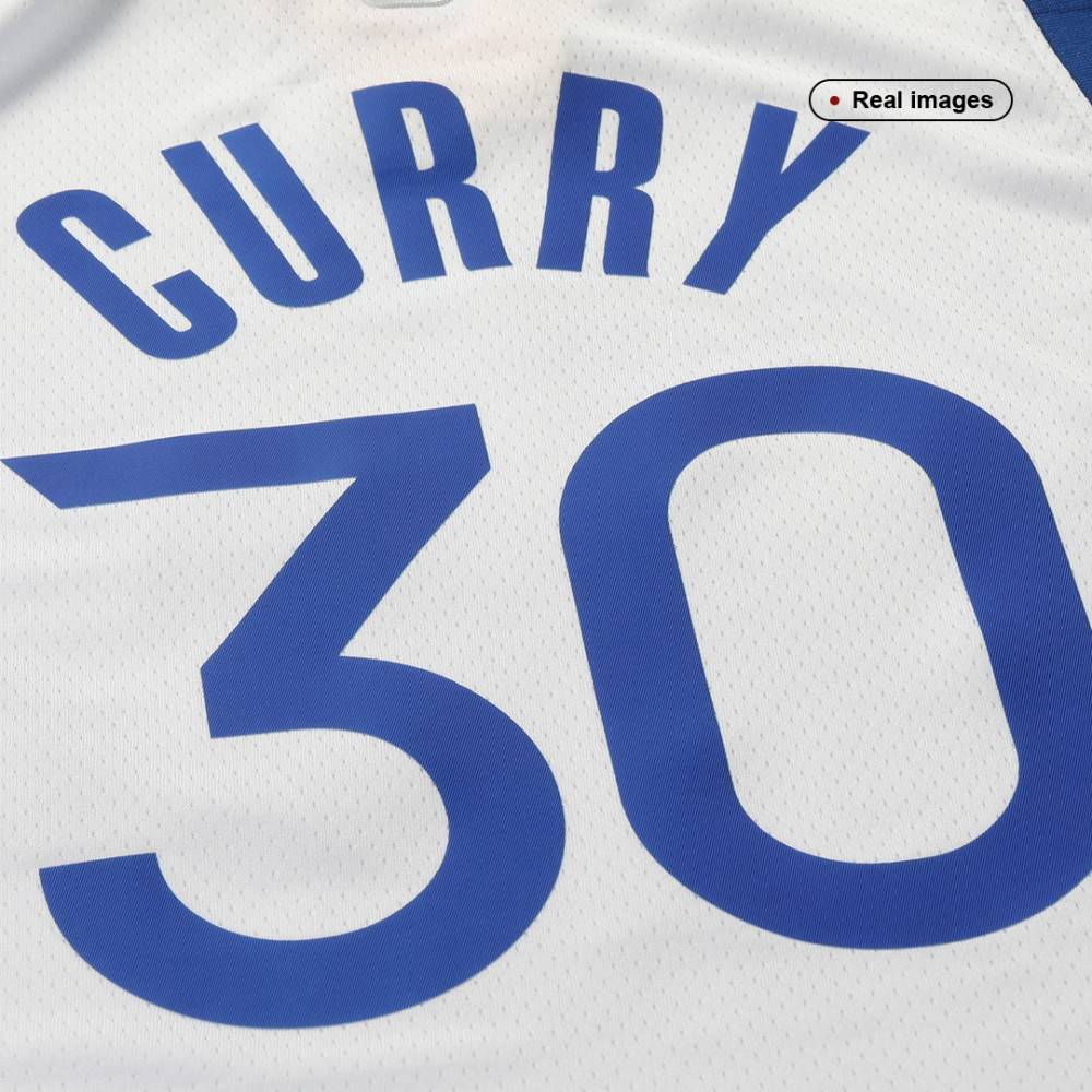 Men's Golden State Warriors Stephen Curry #30 White 2021/22 Swingman Jersey Association Edition - view 5