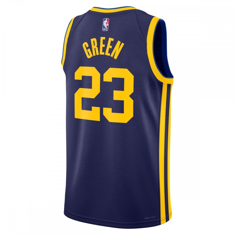 Draymond Green Golden State Warriors Unisex 2022/23 Swingman Badge Jersey Statement Edition Navy - view 3