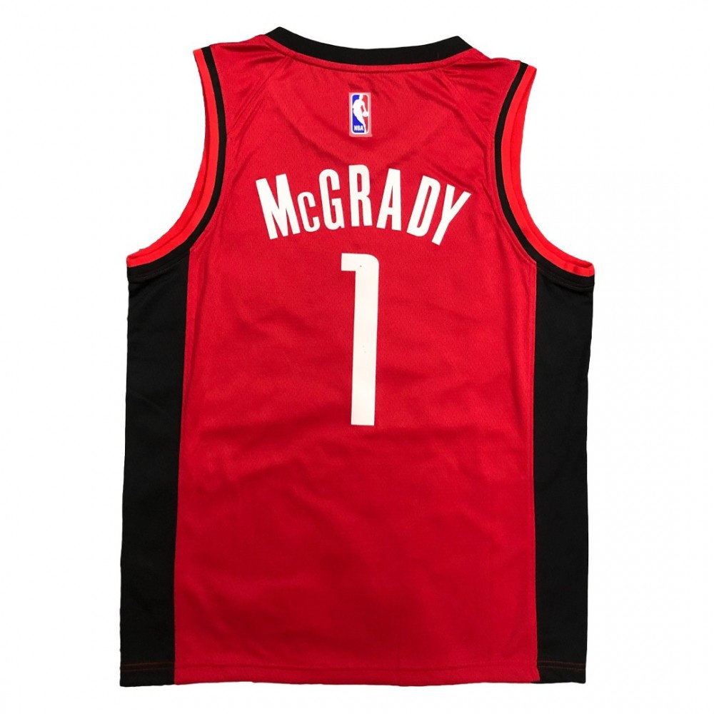 Men's Houston Rockets Tracy McGrady #1 Red Swingman Jersey Icon Edition - view 2