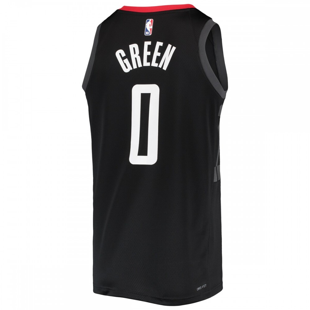 Jalen Green Houston Rockets 2021/22 Swingman Jersey Statement Edition Black - view 3