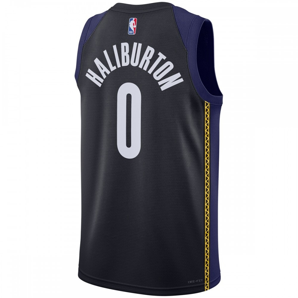 Tyrese Haliburton Indiana Pacers Unisex 2022/23 Swingman Jersey City Edition Blue - view 3