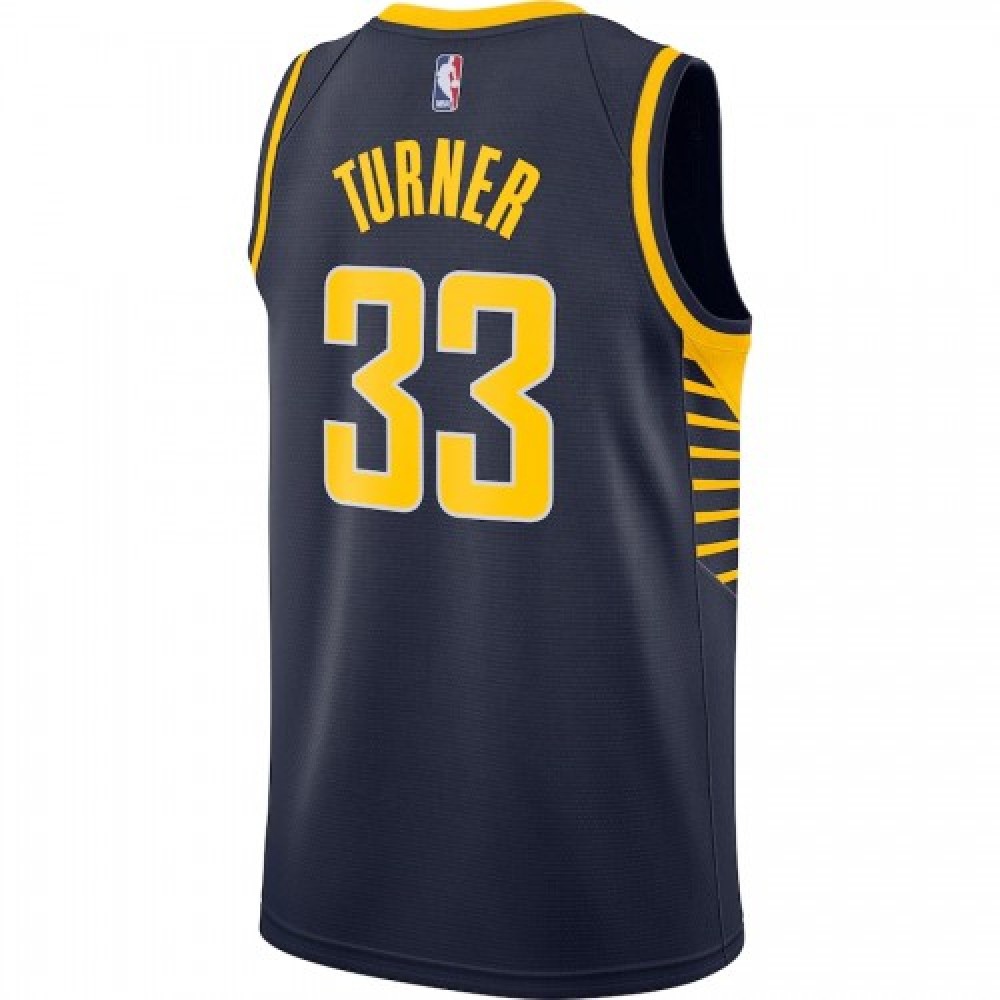 Men's Indiana Pacers Myles Turner #33 Navy Swingman Jersey Icon Edition - view 3