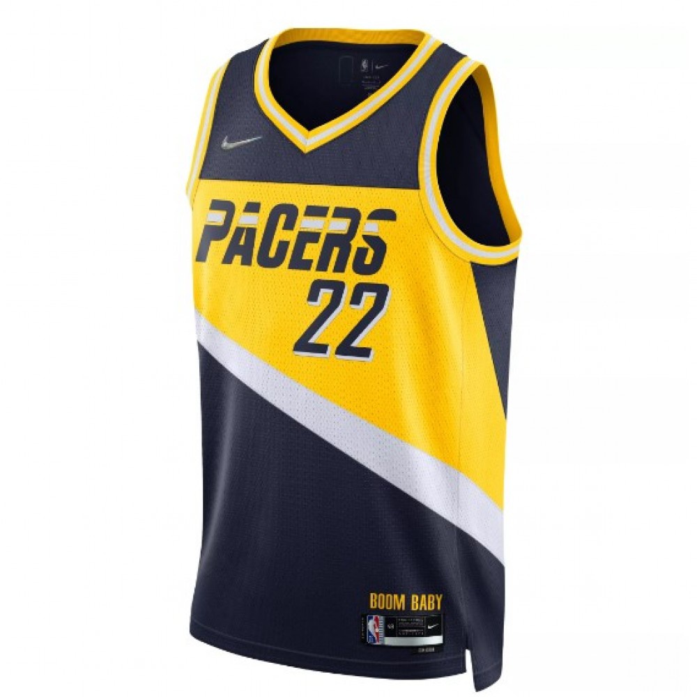 Men's Indiana Pacers Caris LeVert #22 Navy 2021/22 Swingman NBA Jersey City Edition - view 2
