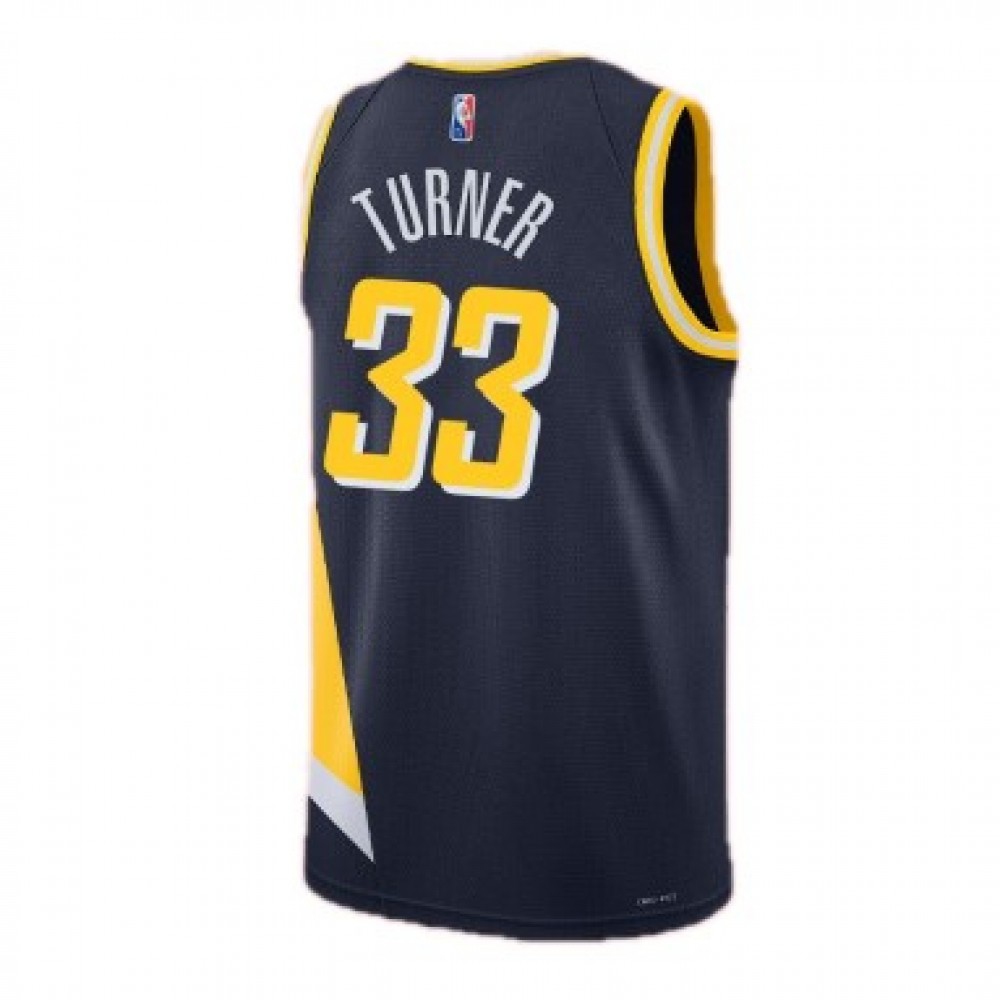 Men's Indiana Pacers Myles Turner #33 Navy 2021/22 Swingman NBA Jersey City Edition - view 3