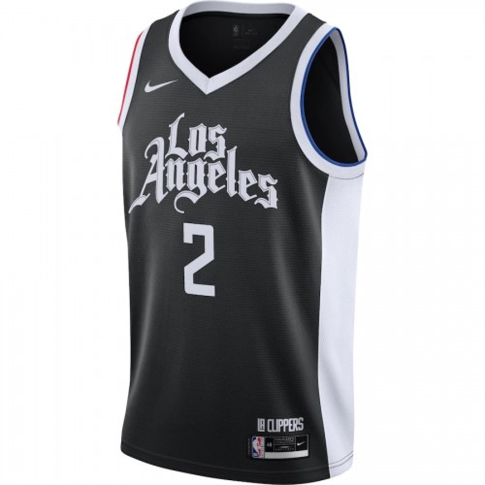 Men's LA Clippers Kawhi Leonard #2 Black 2020/21 Swingman Player Jersey – City Edition - view 2