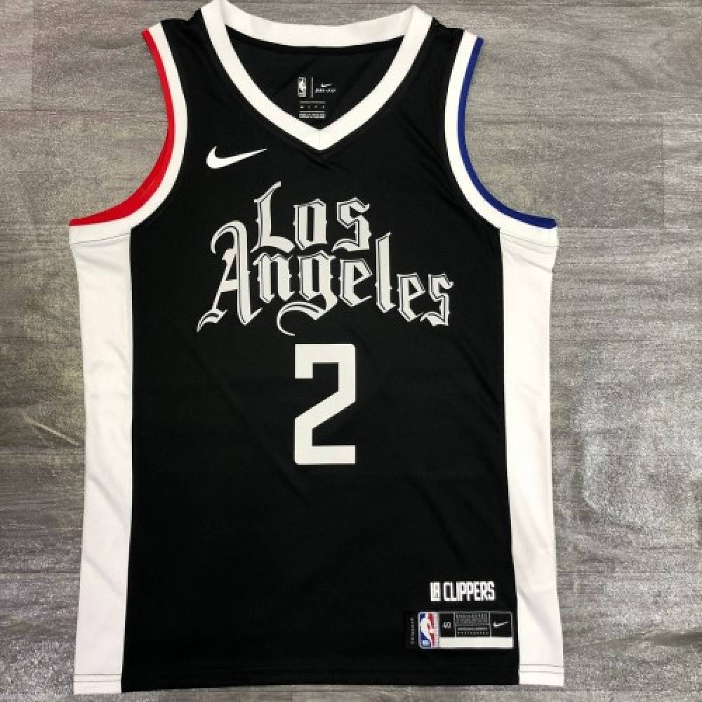 Men's LA Clippers Kawhi Leonard #2 Black 2020/21 Swingman Player Jersey – City Edition - view 4