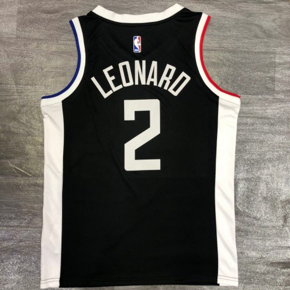 Men's LA Clippers Kawhi Leonard #2 Black 2020/21 Swingman Player Jersey – City Edition - view 5