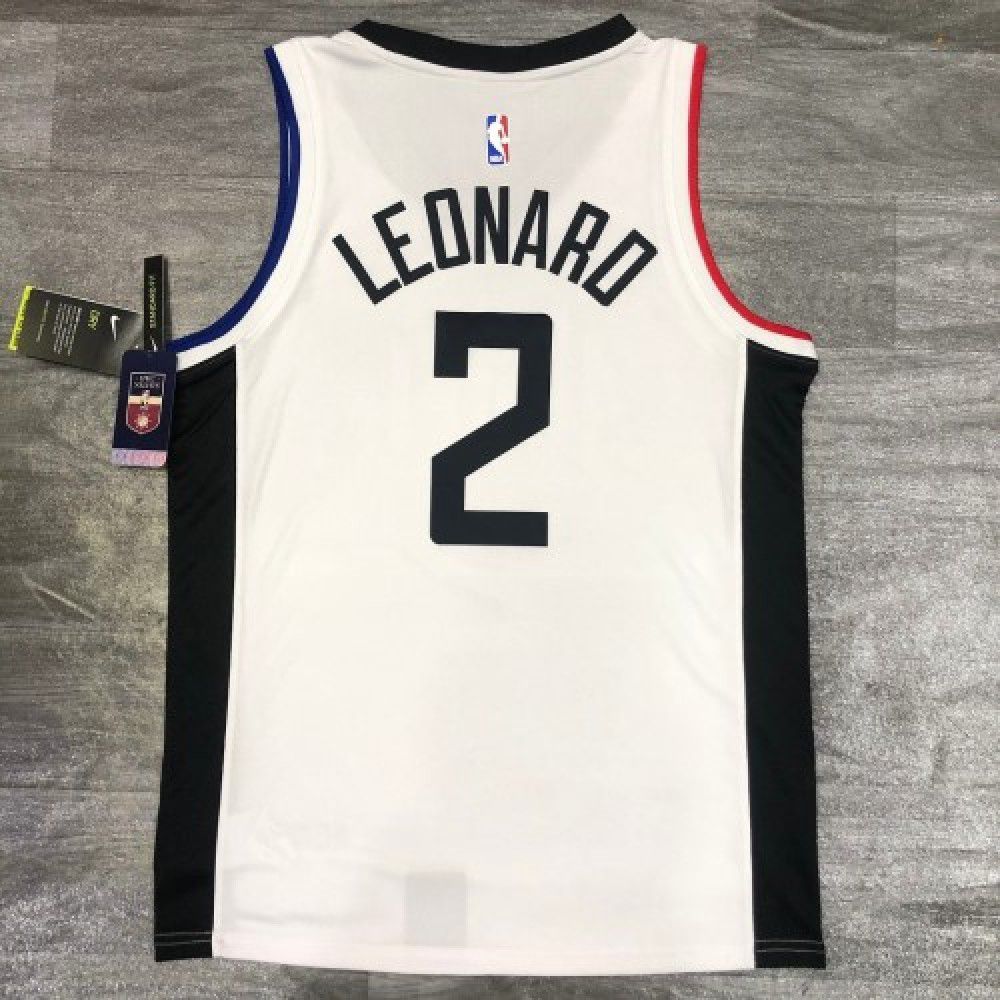 Men's LA Clippers Kawhi Leonard #2 White 2020/21 Swingman Player Jersey – City Edition - view 3