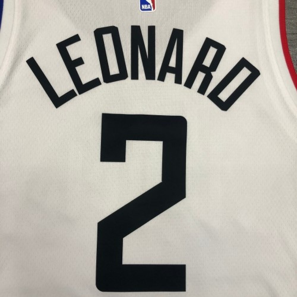 Men's LA Clippers Kawhi Leonard #2 White 2020/21 Swingman Player Jersey – City Edition - view 5