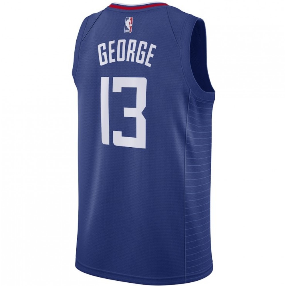 Men's LA Clippers Paul George #13 Blue 19-20 Swingman Jersey Icon Edition - view 5