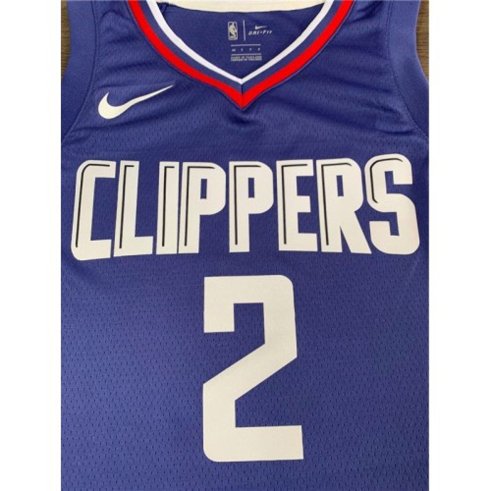 Men's LA Clippers Kawhi Leonard #2 Blue 19-20 Swingman Jersey Icon Edition - view 4