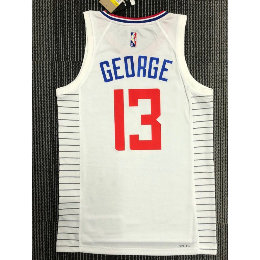 Men's Los Angeles Clippers George #13 White Swingman NBA Jersey Association Edition - view 2