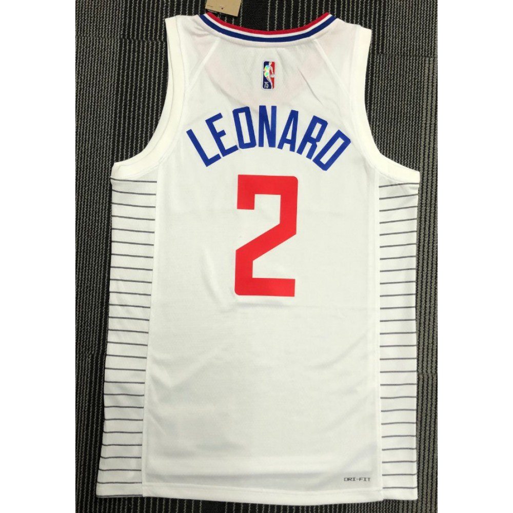 Men's Los Angeles Clippers Leonard #2 White Swingman NBA Jersey Association Edition - view 3