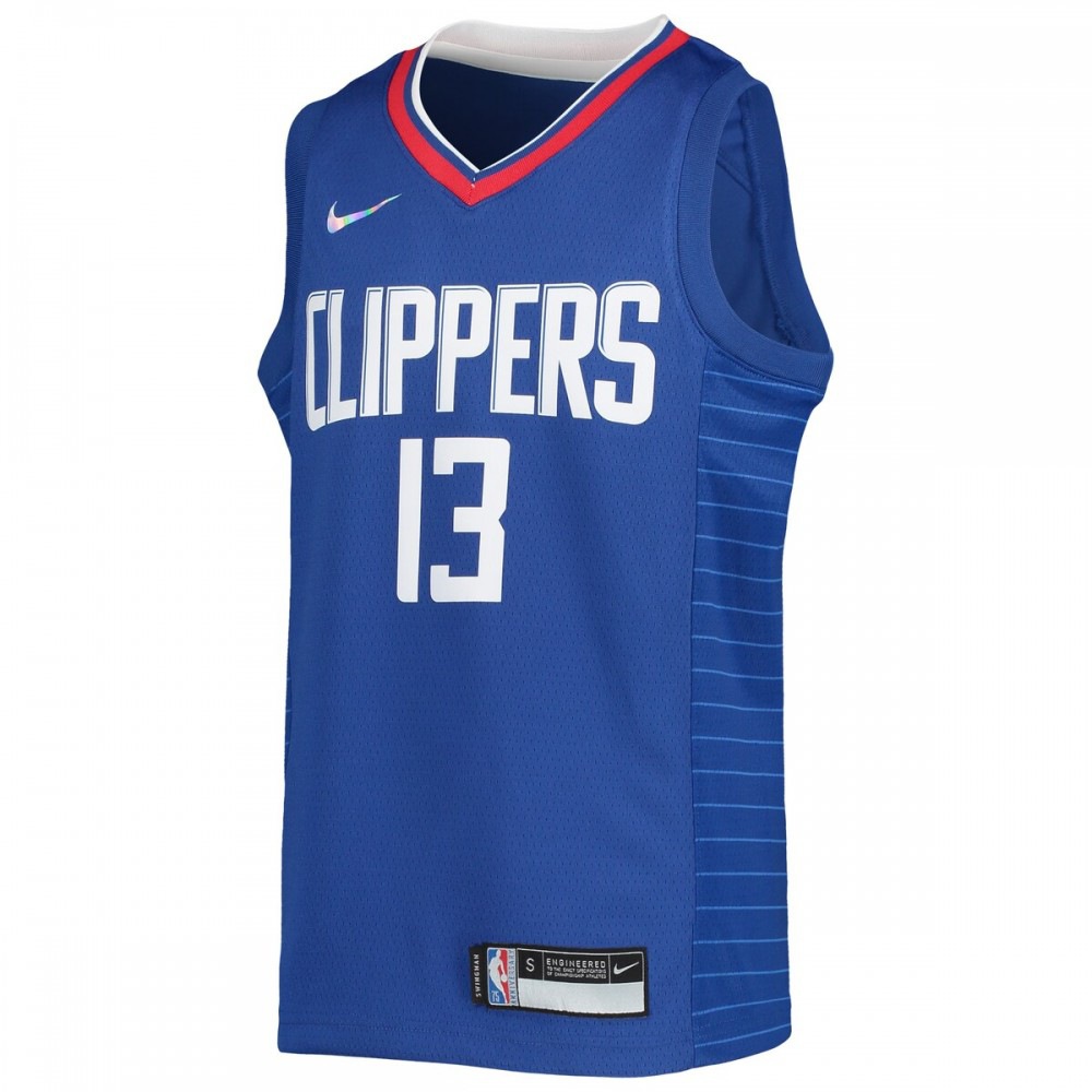 Paul George LA Clippers Youth 2021/22 Diamond Swingman Jersey Icon Edition Royal - view 2