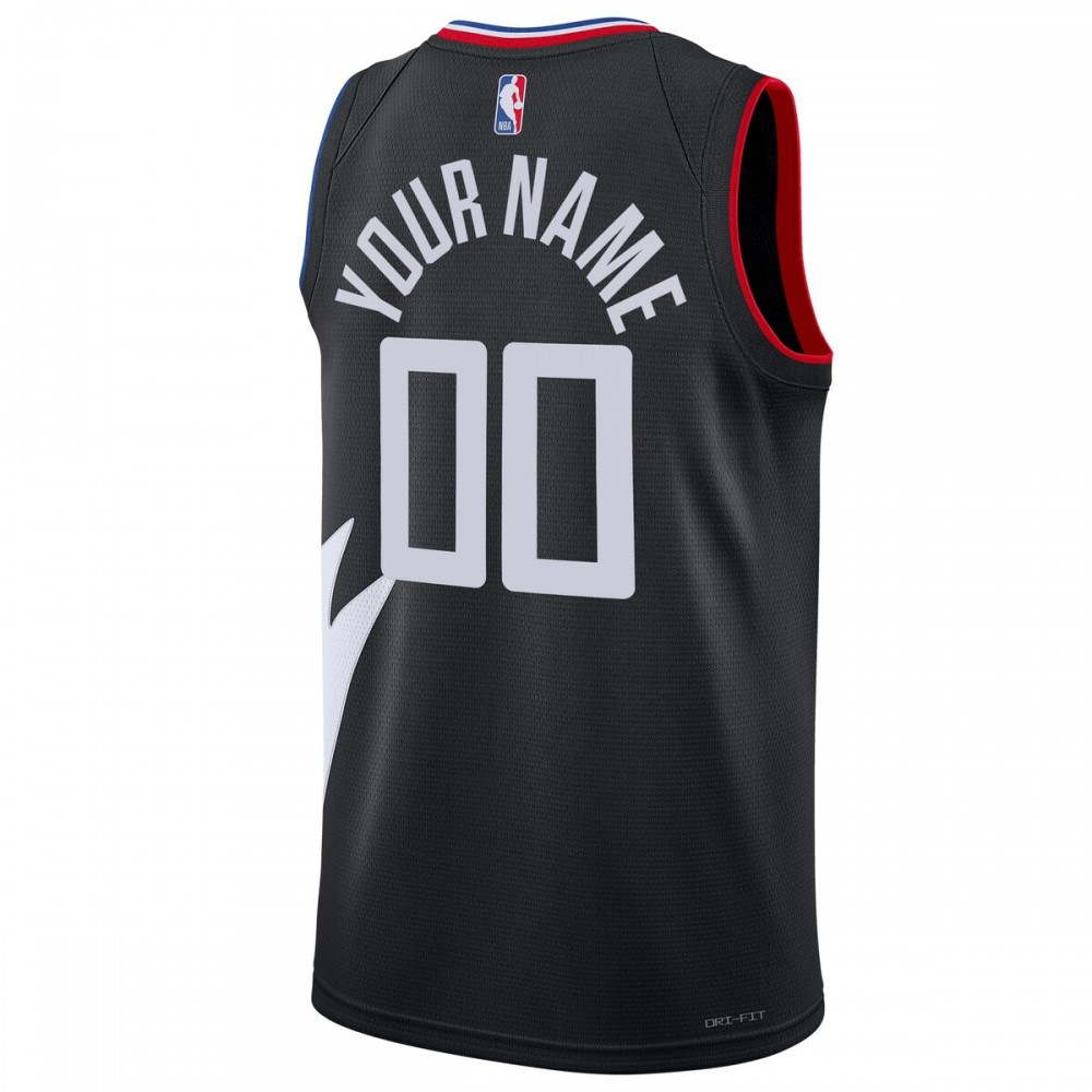 LA Clippers Unisex 2022/23 Swingman Custom Jersey Statement Edition Black - view 3