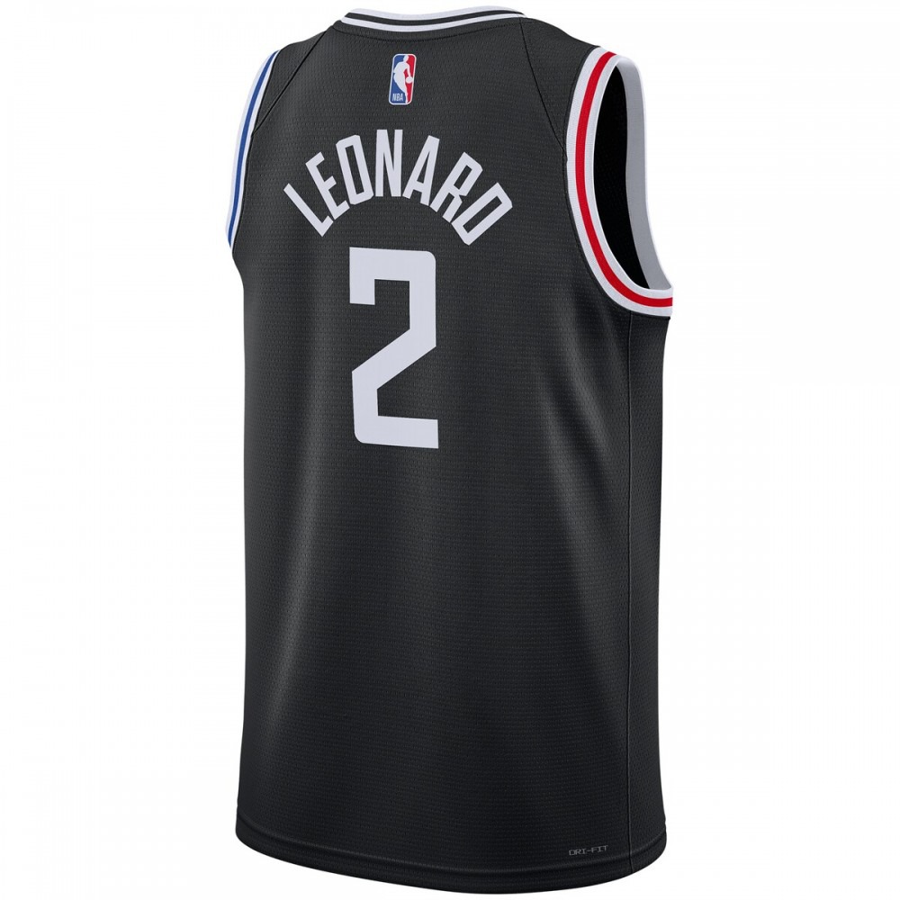 Kawhi Leonard LA Clippers Unisex 2022/23 Swingman Jersey City Edition Black - view 3