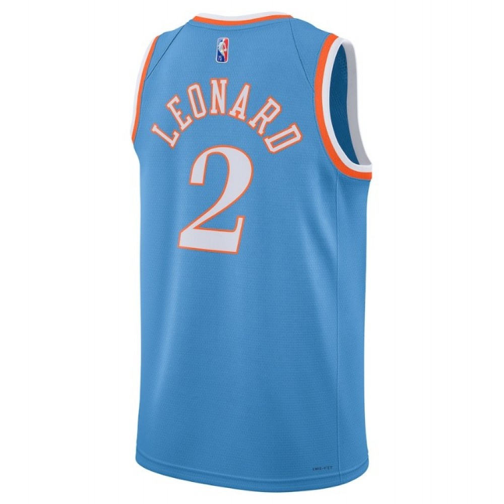 Men's Los Angeles Clippers Kawhi Leonard #2 Blue 2021 Diamond Swingman Jersey City Edition - view 3