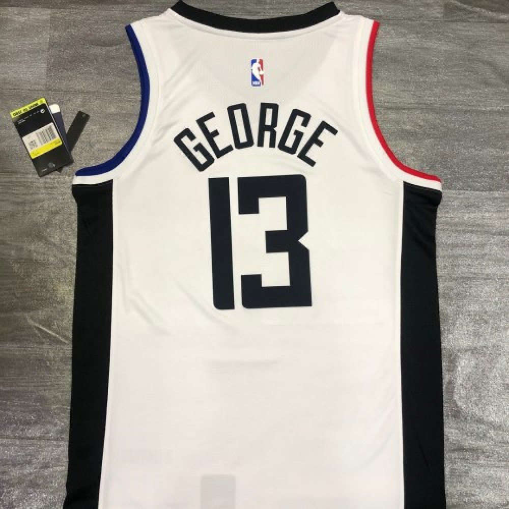Men's LA Clippers Paul George #13 White 2020/21 Swingman Player Jersey – City Edition - view 3