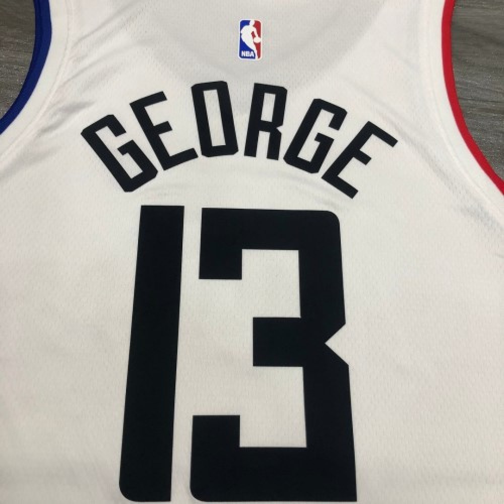 Men's LA Clippers Paul George #13 White 2020/21 Swingman Player Jersey – City Edition - view 5