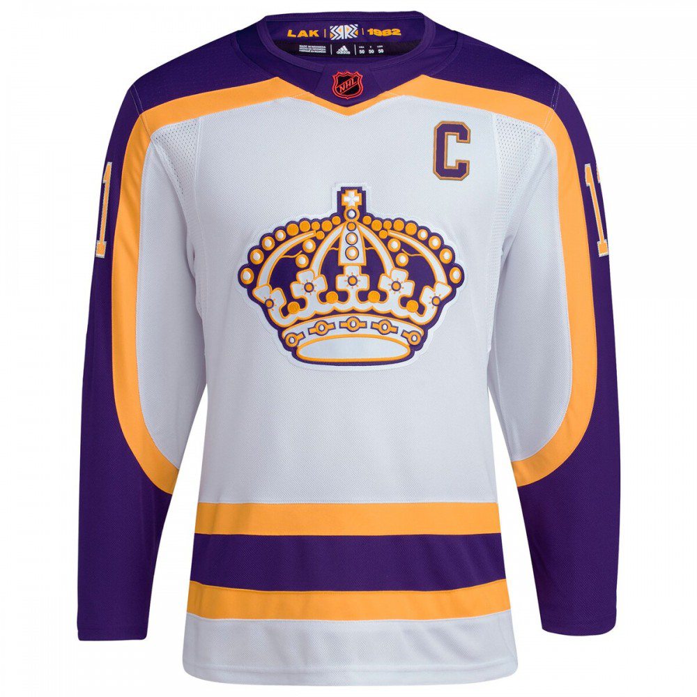 Anze Kopitar Los Angeles Kings Reverse Retro 2.0 Athletic Fit Player Jersey White - view 2
