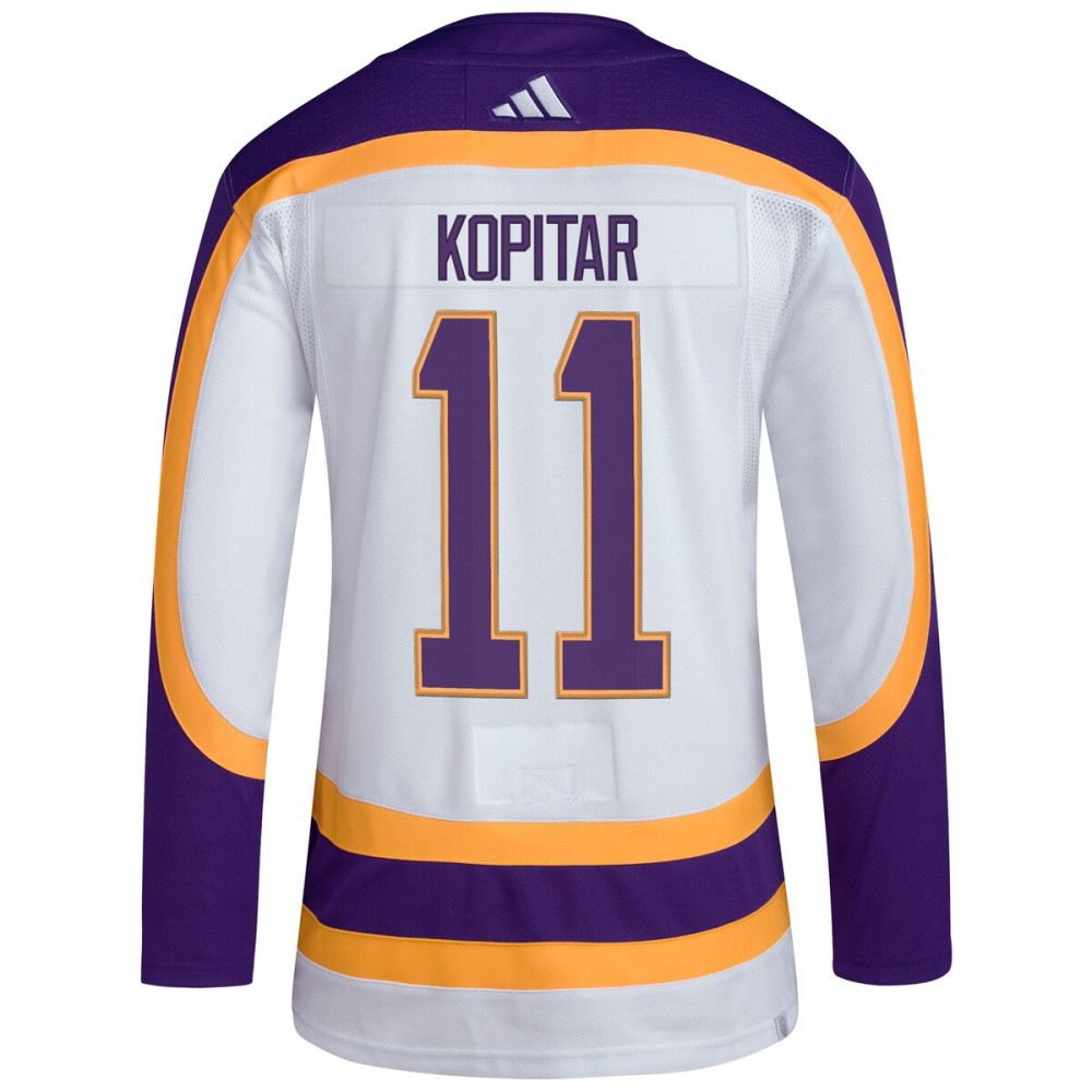 Anze Kopitar Los Angeles Kings Reverse Retro 2.0 Athletic Fit Player Jersey White - view 3