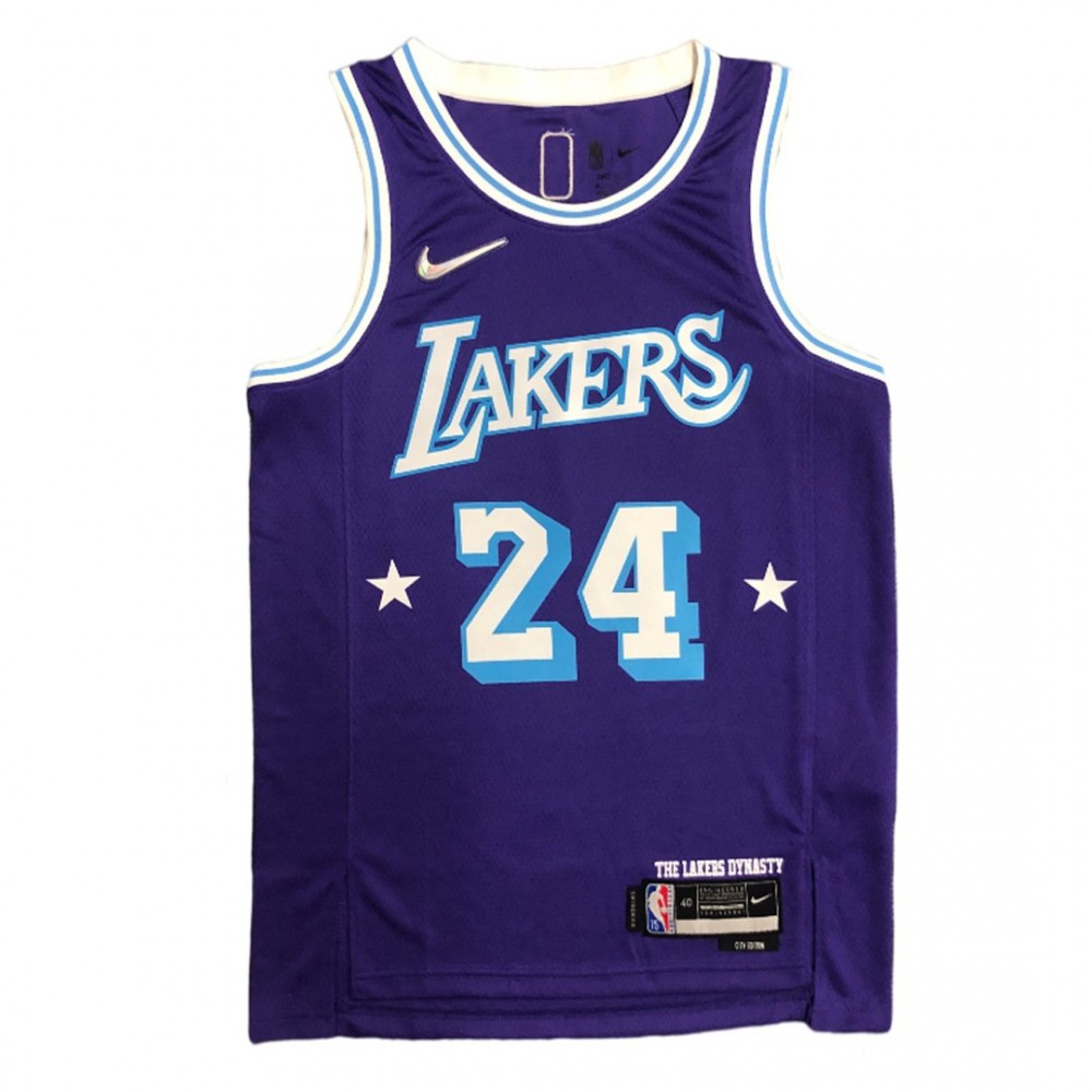 Men's Los Angeles Lakers Kobe Bryant #24 Purple 2021/22 Swingman Jersey City Edition - view 2