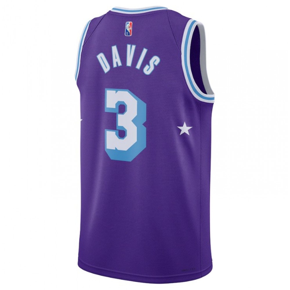 Men's LosAngeles Lakers Anthony Davis #3 Purple 2021/22 Swingman NBA Jersey City Edition - view 5