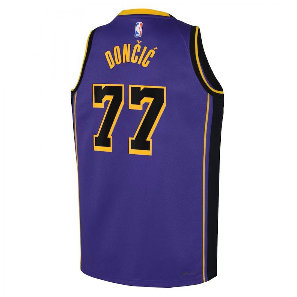 Los Angeles Lakers Youth Statement Edition Swingman Jersey Purple Luka Dončić - view 3
