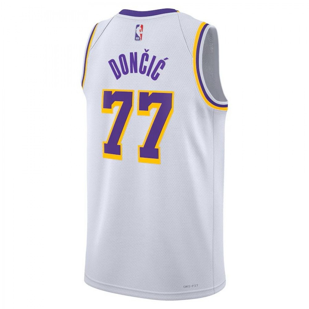 Los Angeles Lakers Unisex Association Edition Swingman Jersey White Luka Dončić - view 3