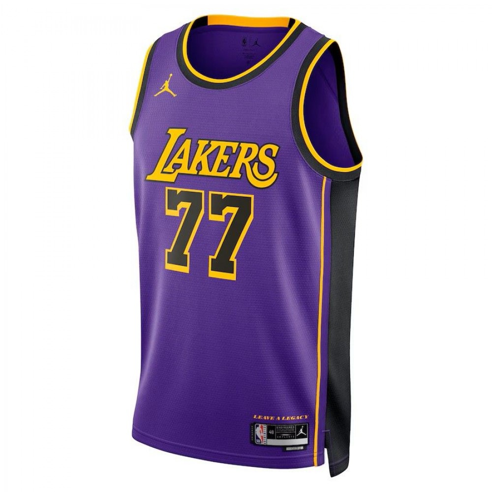 Los Angeles Lakers Unisex Statement Edition Swingman Jersey Purple Luka Dončić - view 2