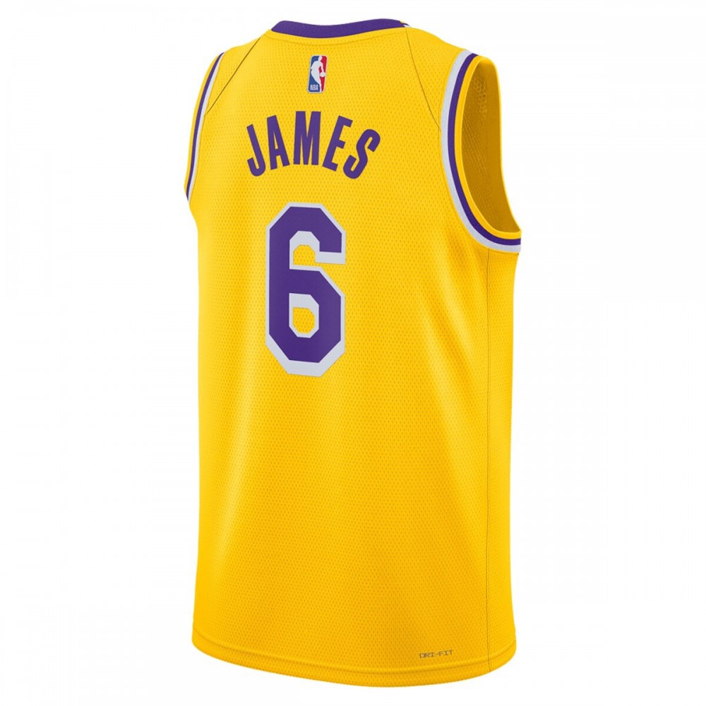 LeBron James Los Angeles Lakers Unisex 2022/23 Swingman Jersey Icon Edition Gold - view 3