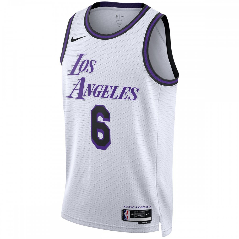 LeBron James Los Angeles Lakers Unisex 2022/23 Swingman Jersey City Edition White - view 2