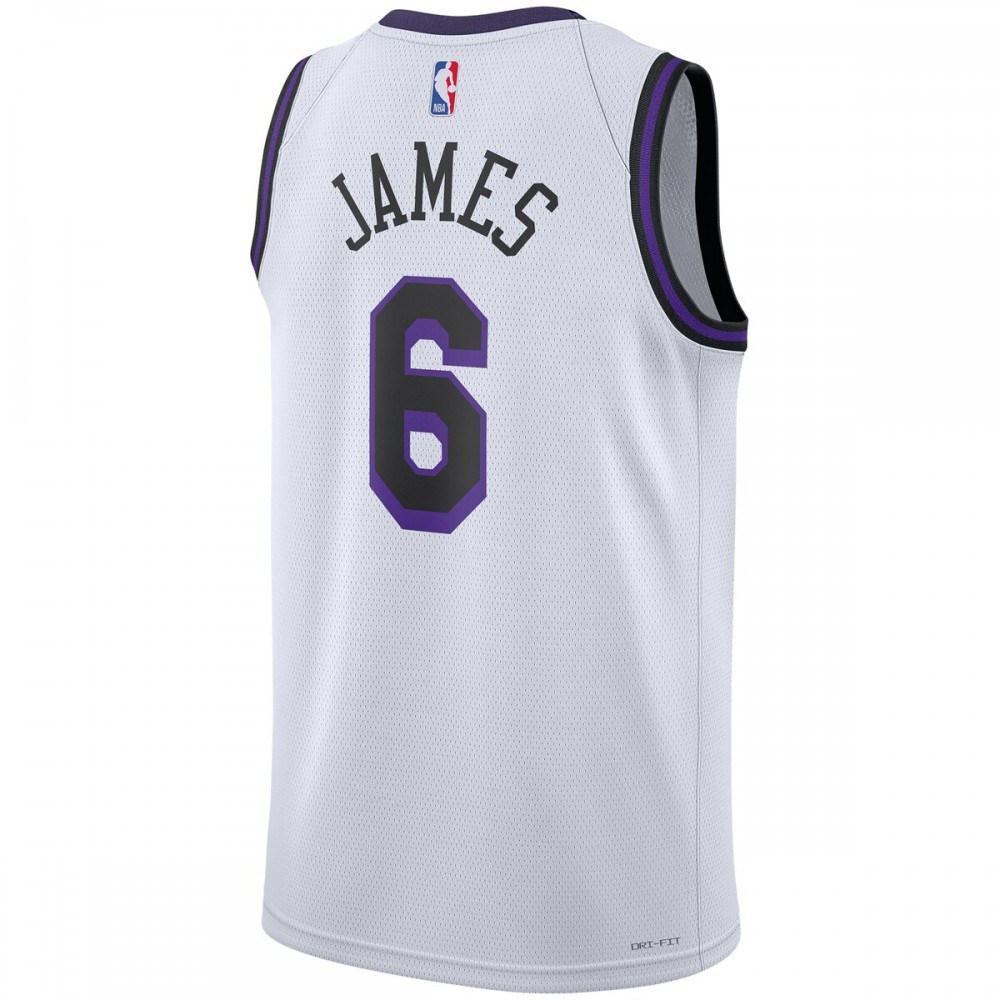 LeBron James Los Angeles Lakers Unisex 2022/23 Swingman Jersey City Edition White - view 3