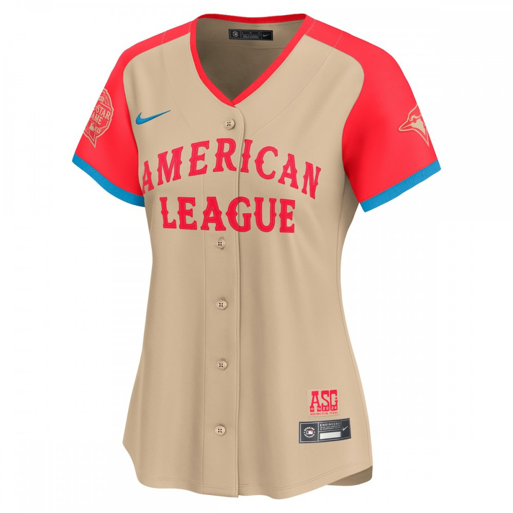 Vladimir Guerrero Jr. American League Women's 2024 MLB All-Star Game Limited Player Jersey Cream - view 2