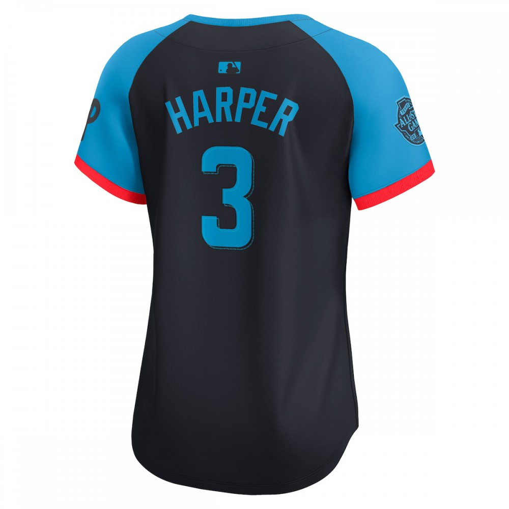 Bryce Harper National League Women's 2024 MLB All-Star Game Limited Player Jersey Navy - view 3