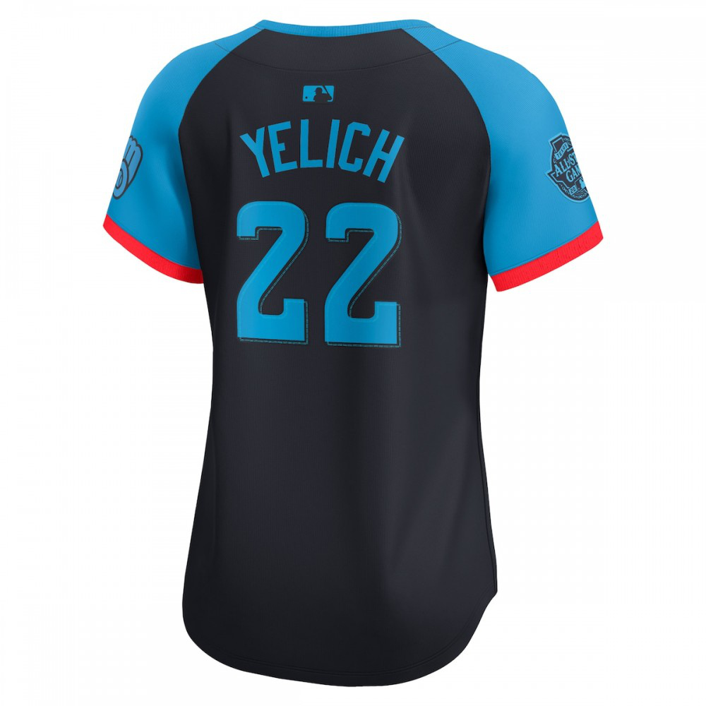 Christian Yelich National League Women's 2024 MLB All-Star Game Limited Player Jersey Navy - view 3